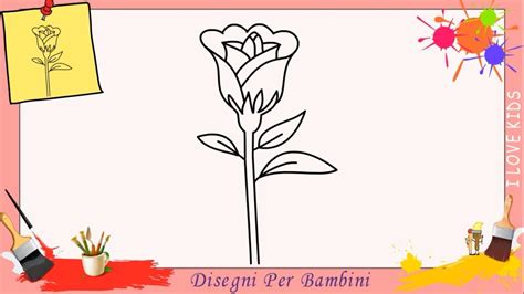 Come Disegnare Una Rosa Facile Passo Per Passo Per Bambini Disegno