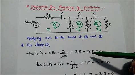 Rc Phase Shift Oscillator Operation Derivation Of Frequency Youtube