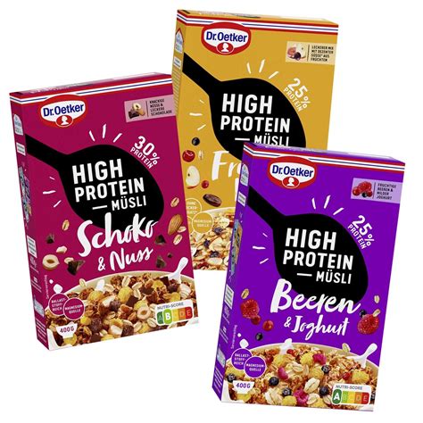 Probier Set High Protein Müsli 3 online kaufen Dr Oetker Online Shop