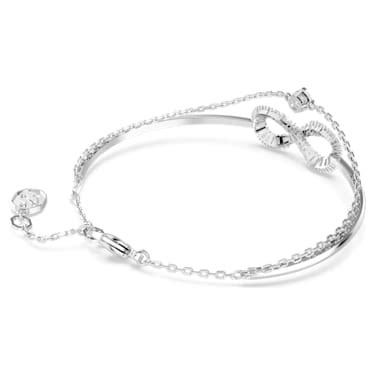 Hyperbola Bangle Infinity White Rhodium Plated Swarovski