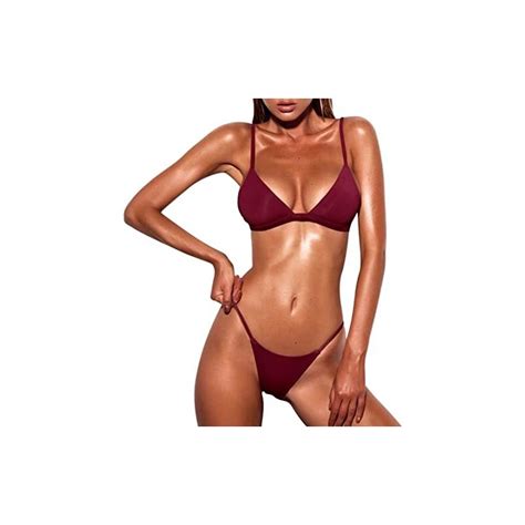 NIBESSER Bikini Donna Mare Sexy Hot Costumi Da Bagno Donna Due Pezzi Con Tanga Perizoma Micro