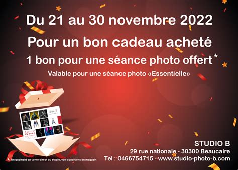 Un Bon Cadeau Pour Un Shooting Famille Acheté Le Second Offert