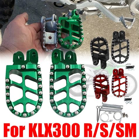 Motocross Footrest Footpegs Foot Pegs Pedal For Kawasaki Klx R