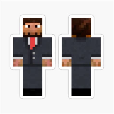 Jschlatt Minecraft Skin Sticker For Sale By Devilgirl121 Redbubble