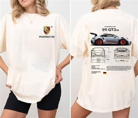 Porsche Gt Rs Aesthetic Tshirt Porsche Gt Rs Side Tshirt