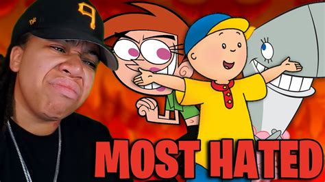 THE MOST HATED CARTOON CHARACTERS TommyNFG YouTube