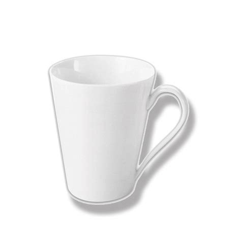 Round Ceramic White Conical Sublimation Mug Capacity 350 Ml Size