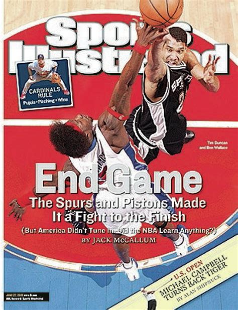 San Antonio Spurs Tim Duncan, 2005 Nba Finals Sports Illustrated Cover ...