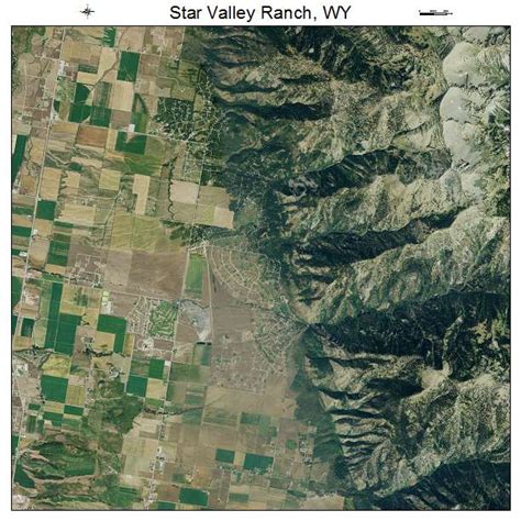 Aerial Photography Map Of Star Valley Ranch Wy Wyoming