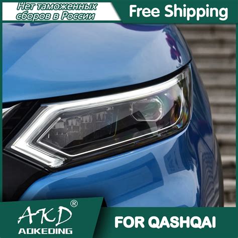 For Nissan Qashqai Headlights Drl Day Running Light Led Bi