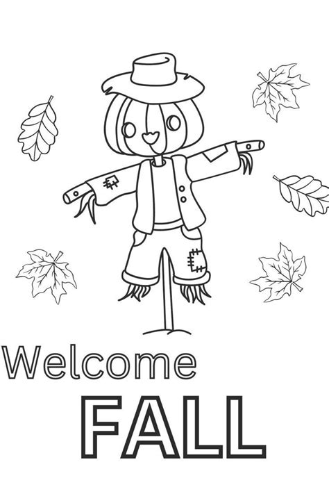 Welcome Fall Coloring Page Free Printable In 2022 Fall Coloring Pages Welcome Fall Fall Colors