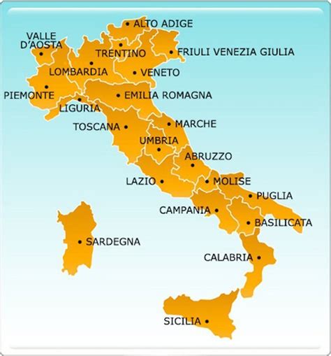 Mapa Provincias Italia