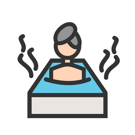 Hot Water Bath Filled Line Icon Vector Art At Vecteezy