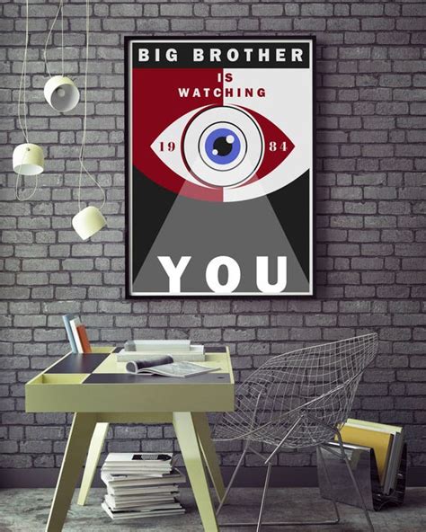 1984 Big Brother Poster Literary Art Print George Orwell