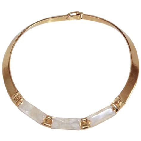 goossens paris rock crystal  yellow gold torque necklace  stdibs