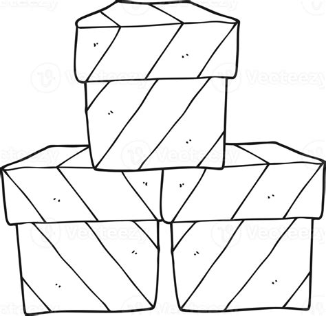 Hand Drawn Black And White Cartoon T Boxes 44977344 Png