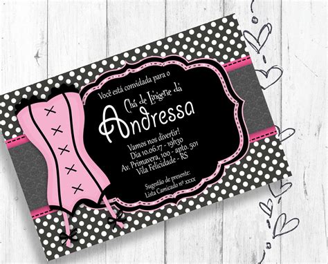 Convite Digital Ch De Lingerie Elo Produtos Especiais