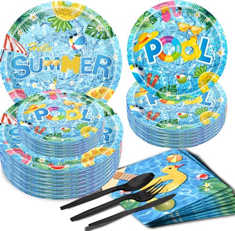 150pcs Summer Pool Party Supplies Beach Party Supplies Set