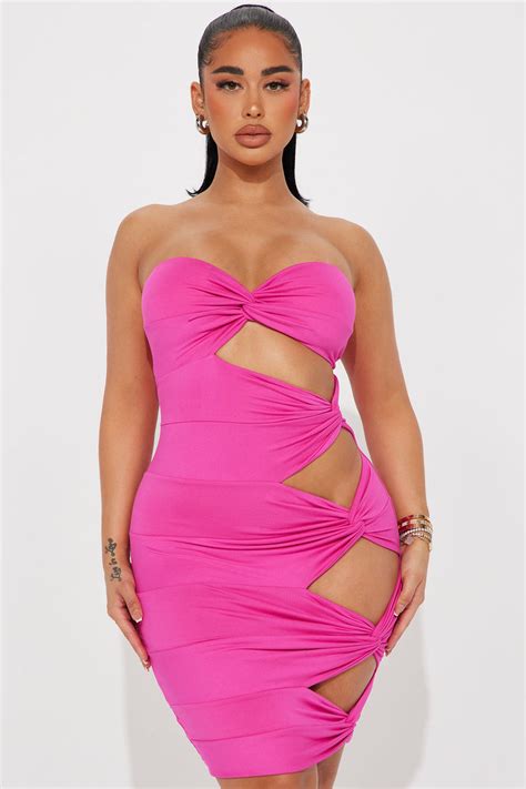 Forever Hot Midi Dress Hot Pink Fashion Nova Dresses Fashion Nova