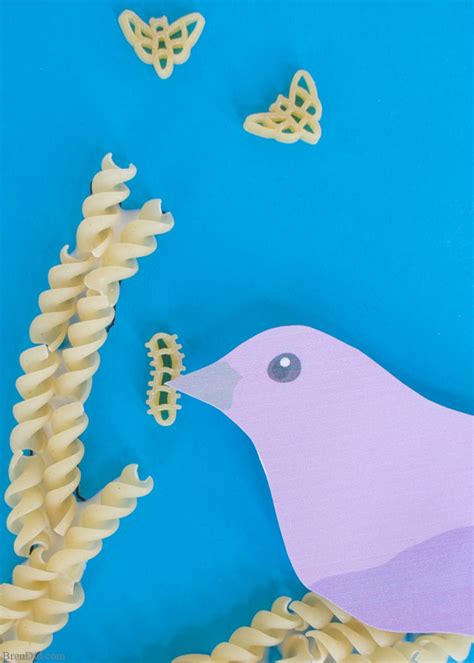 Easy Dimensional Macaroni Art for Kids - Bren Did