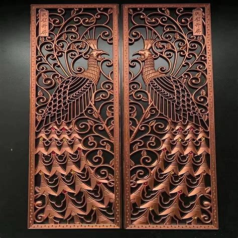 Metal Relief Mural Aluminum Carving Hollow Carved Screen Partition