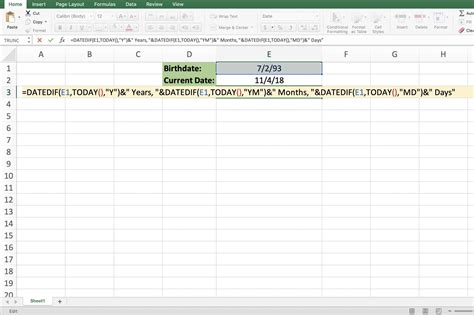 3 How To Calculate Age In Excel Using Excel Formulas Microsoftexcel Hot Sex Picture