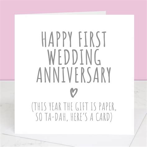 First Wedding Anniversary Greetings Card By Slice Of Pie Designs