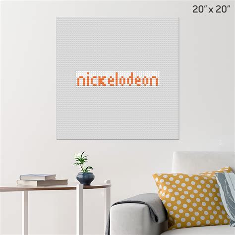 Nickelodeon Pixel Art Wall Poster Build Your Own With Bricks Brik