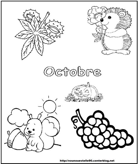 Feuille Mois Octobre Maternelle Recherche Google Coloriage Octobre