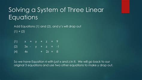 Solving Systems Of Linear Equations Ppt Download