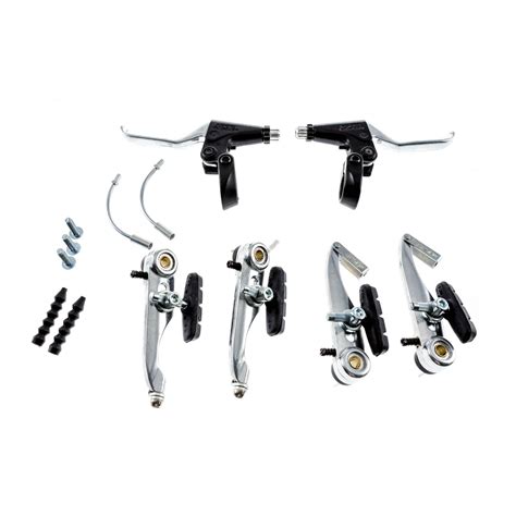 Kit Complet De Freins V Brake Leader Avant Et Arri Re Noir Argent Sur