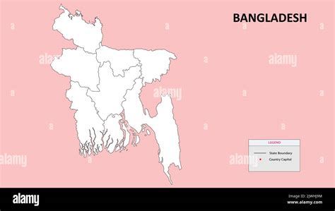 Mapa De Bangladesh Esbozar El Mapa Estatal De Bangladesh Mapa