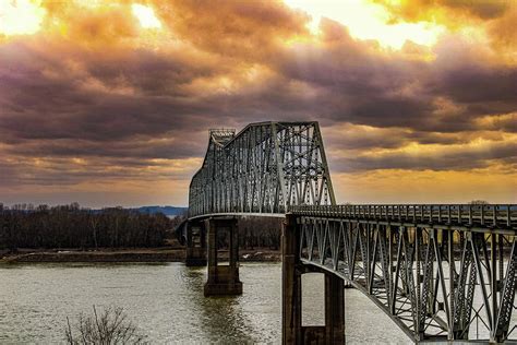 Mississippi River Bridge Photograph by Shannon Dakin - Fine Art America