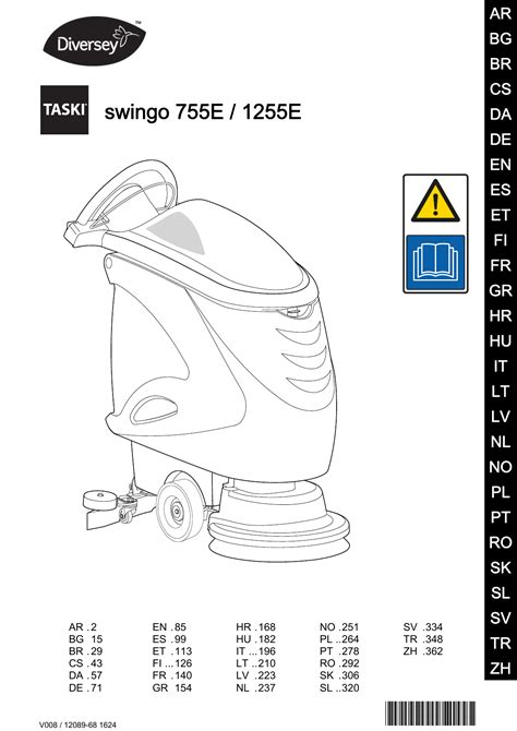 Diversey Swingo 755E 1255E TASKI Swingo 755 TASKI Swingo 1255