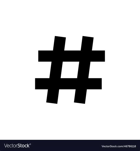 Hashtag icon hashtag symbol Royalty Free Vector Image