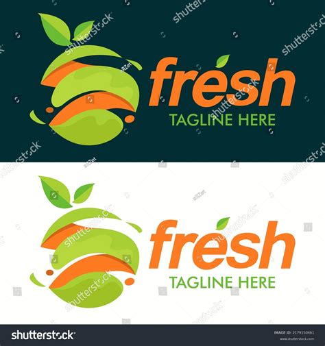 Fresh Fruit Logo Template Design Vector Stock Vector Royalty Free