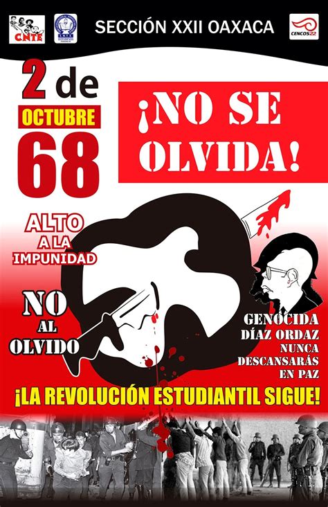 2 De Octubre De 1968 ¡no Se Olvida ¡la Revolución Estudiantil Sigue