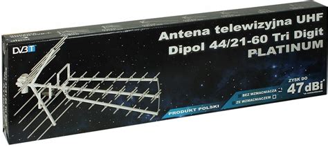 Antena Telewizyjna Uhf Dipol Tri Digit Ze Wzmacniaczem Lna