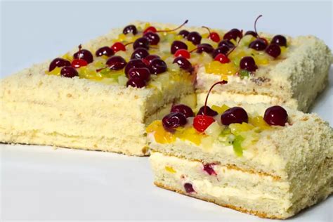 Homemade Cake With Fruits And Starch Recipe Bonapeti