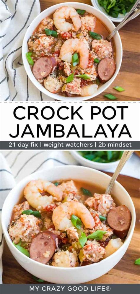 Healthy Crockpot Jambalaya With Quinoa My Crazy Good Life