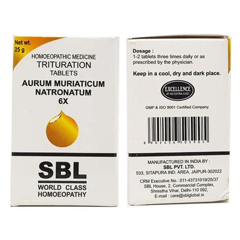 Buy Sbl Aurum Muriaticum Natronatum Trituration X Tablets Gm