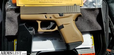 ARMSLIST For Trade GLOCK G43 LNIB APOLLO CUSTOM OD GREEN SLIDE WITH