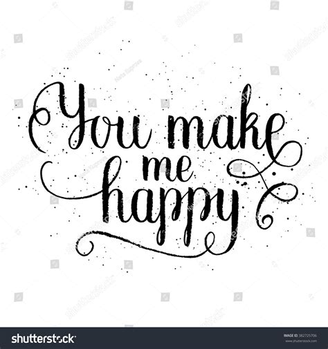 You Make Me Happy Greeting Card Stock Vector (Royalty Free) 382725706