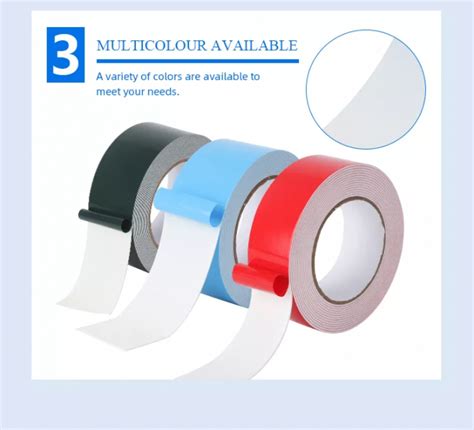 Mm M Pe Red Black Double Sided Foam Tape Film High Density