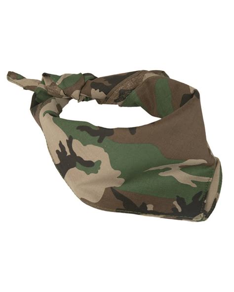 Bandana Woodland Camo Scarves