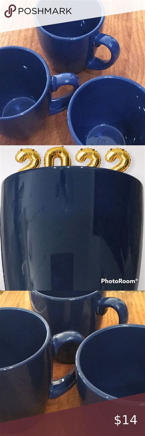 Mugs Corelle Coordinates Stoneware Cobalt Blue Oz Fairly New