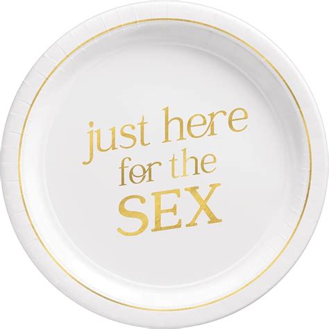 Amscan Just Here For The Sex 9 Round Paper Plates Fun Naughty And Playful Plates