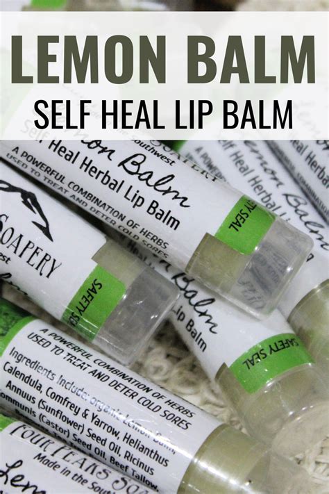 Lemon Balm Self Heal Herbal Lip Balm Recipe