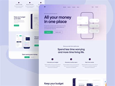 Personal Finance App Landing Page UI Design by Shafiuddin Ahmed on Dribbble