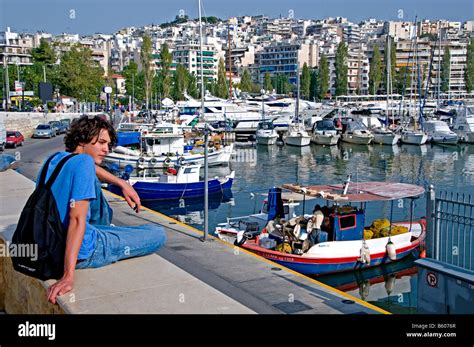 Piraeus Pasalimani Port Harbour Athens Greek Greece Stock Photo Alamy